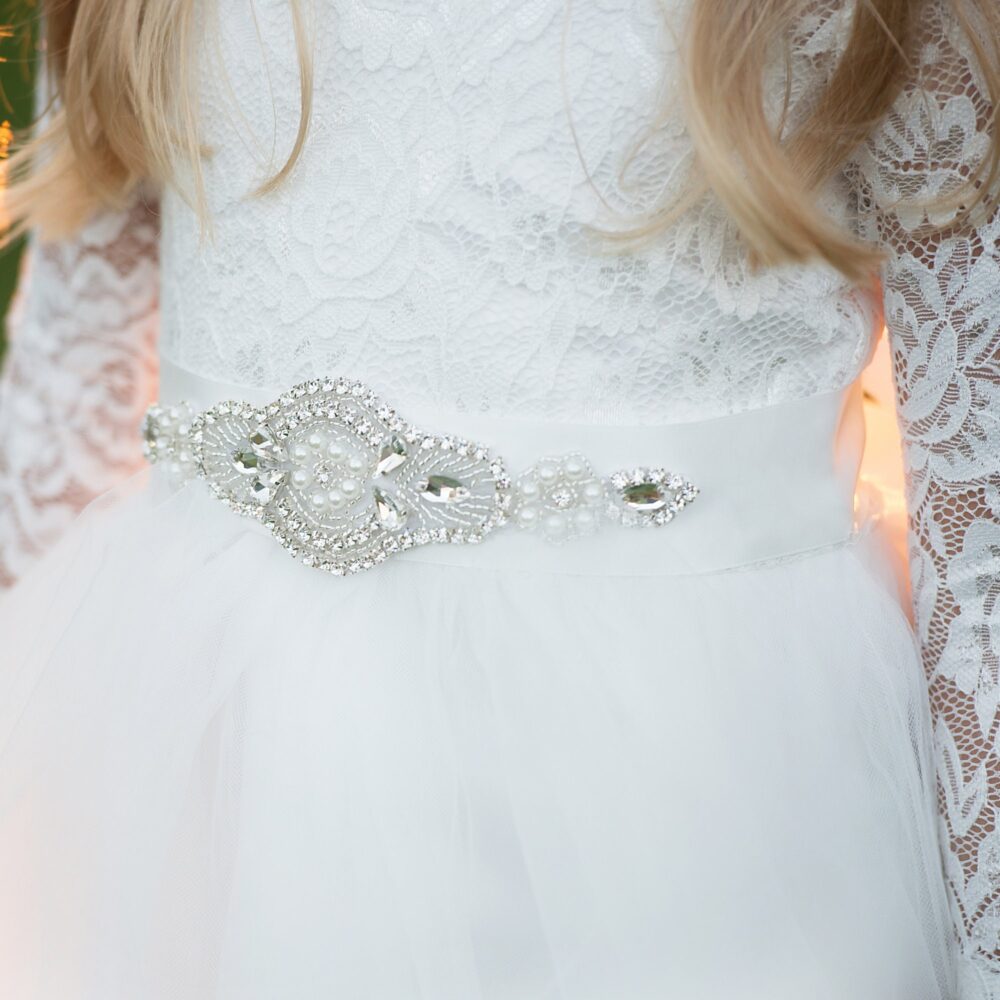 Rhinestone Sash, Wedding Bridal Belt, Crystal Rhinestone Mauve Sash Lower Girls Children Sash, Headbands