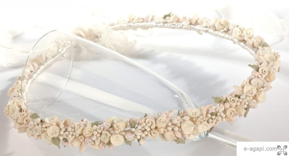 First Communion Crown Confirmation Roses Catholic Baptism Handmade Tiara For Baby Church Holy Hair Wreath