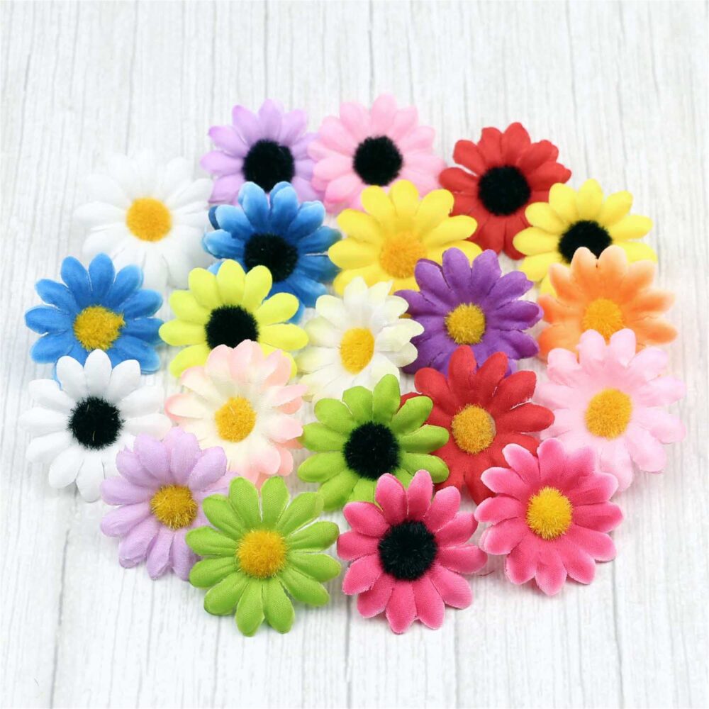 5/1000Pcs 23 Colors Silk Artificial Gerbera Flower Head Fake Daisy Flowers Wedding Decorations, Baby Showers, Diy Crafts For Decor