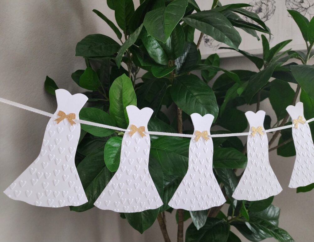Bridal Shower Banner, Engagement Garland, Bridal Decorations, Bridal Garland, Dress Garland, Engagement Banner, Wedding Gown Banner