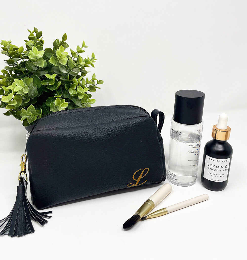 Personalized Makeup Bag, Embroidered Custom Make Up Bag, Makeup Organizer, Christmas Gifts Women, Bridesmaid Gifts, Birthday Gift