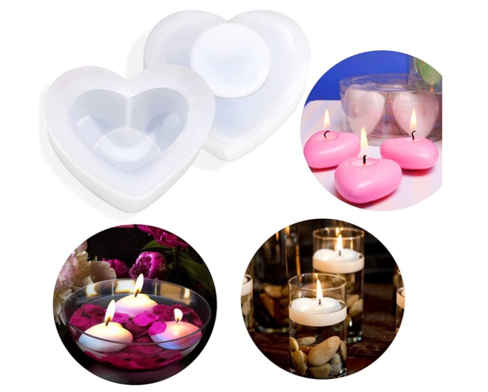 Heart Silicone Mold Floating Candle Making, Diy Crafts