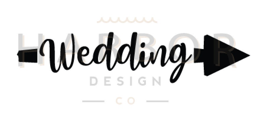 Wedding Direction Arrow Decal Rustic Wood Sign Vinyl