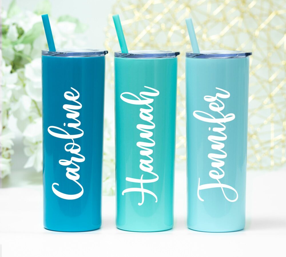 Personalized Name Tumbler Stainless Steel Travel Cup With Straw