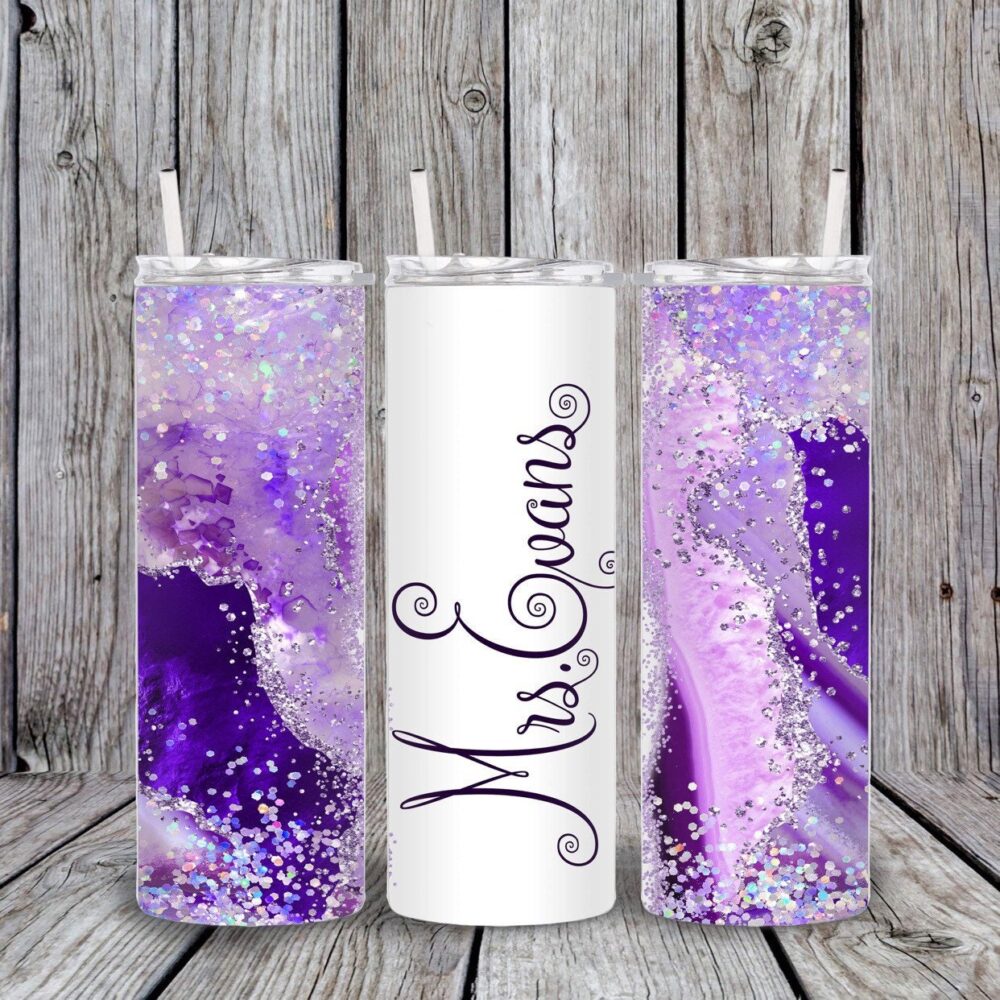 Tumbler Personalized, Glitter Tumbler, Personalized 20Oz Tumbler