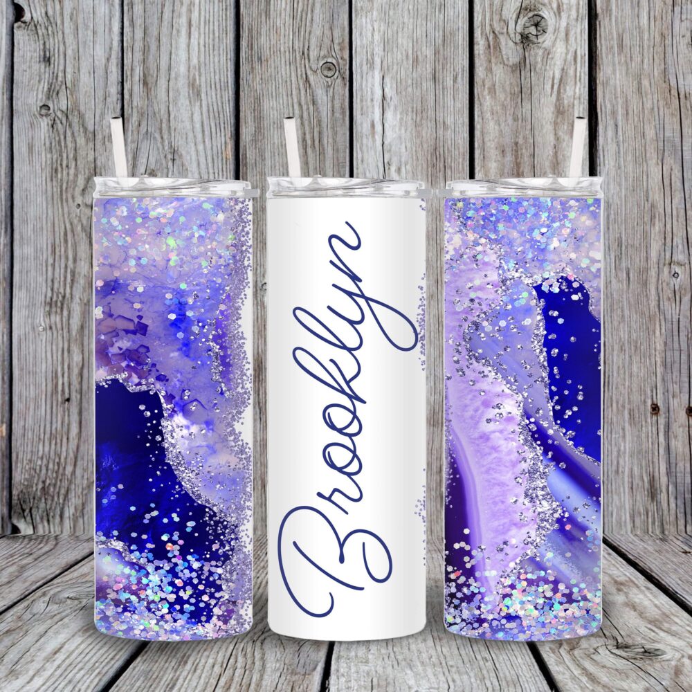 Personalized Tumbler, Glitter Tumbler, Personalized 20Oz Tumbler