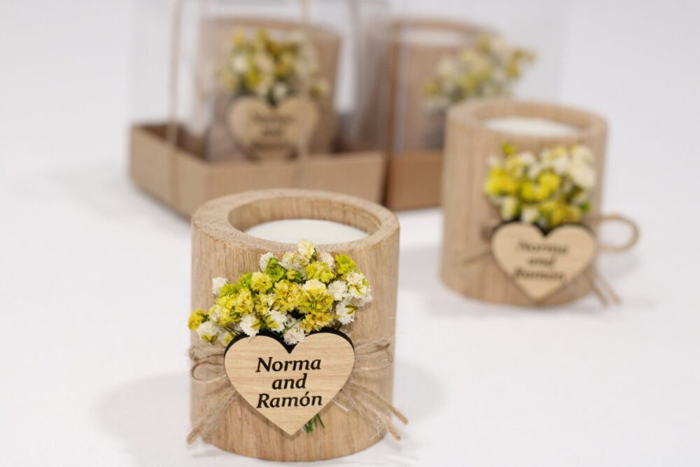 Wedding Favors For Guests Bulk, Party Favor, Rustic Funeral Personalised Tealight Holder, Wooden Candle Holder