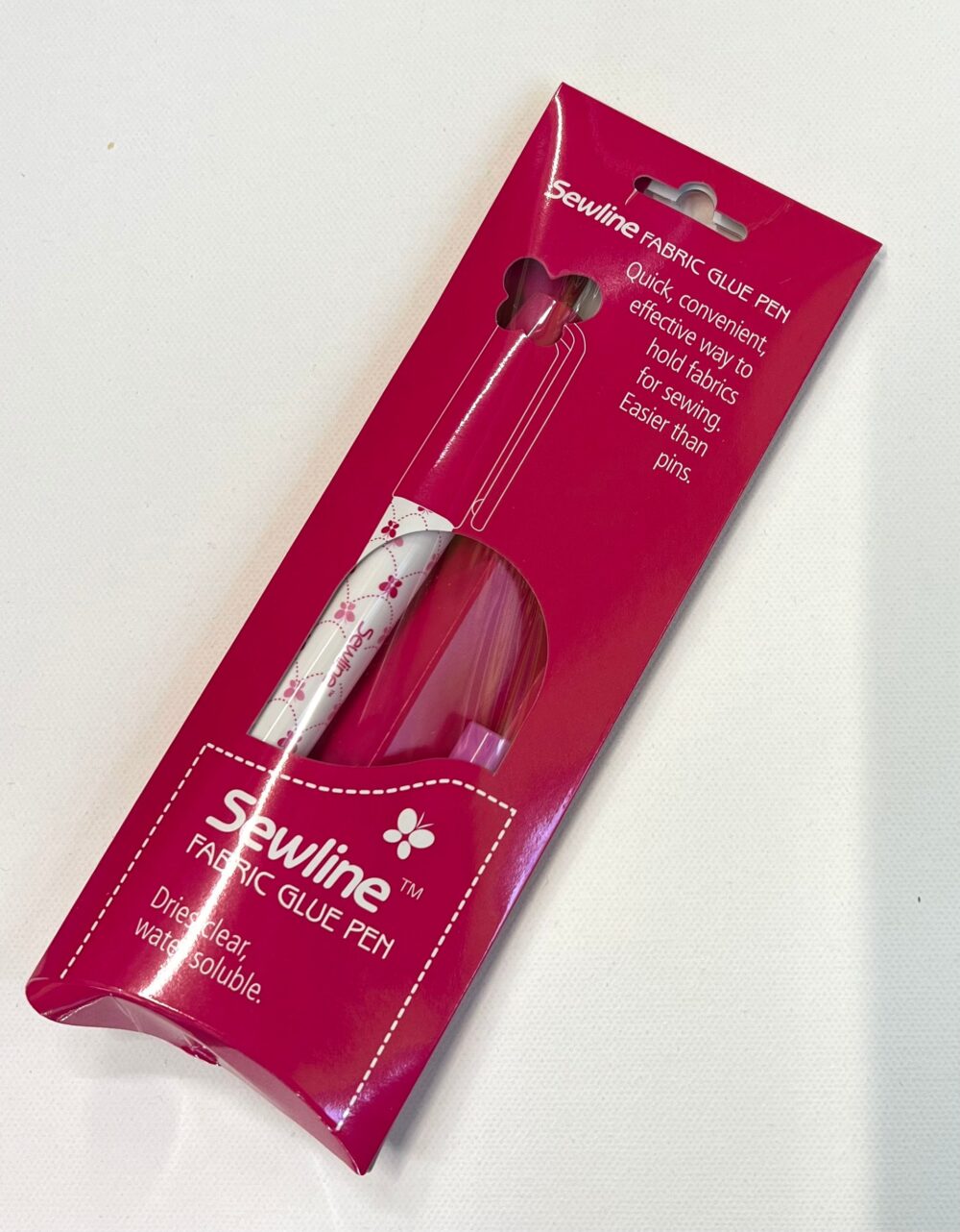 Water Soluble Glue Pen Stick + Refill, Dries Clear, Fabric Notion Sewline Fab50012