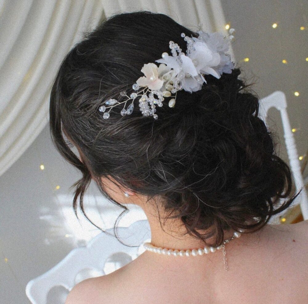 Elegant Wedding Hair Comb Bridal Vine With Faux Pearls