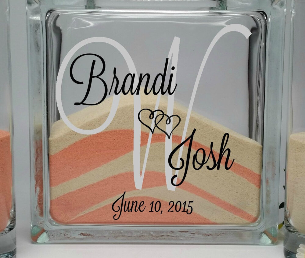 Complete Wedding Unity Sand Ceremony Set, Includes Colored & Pouring Vases, Beach Decor, Candle Alternative