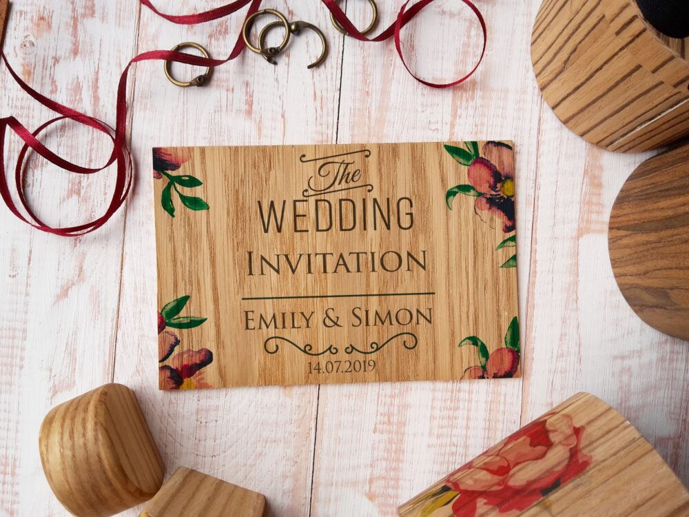 Wooden Wedding Invitation, Cards, Rustic Wood Vintage Wedding Invitation, Country Wedding, Invitation