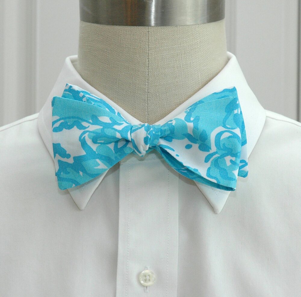 Turquoise/Aqua/White Bow Tie Wedding Groom Groomsmen