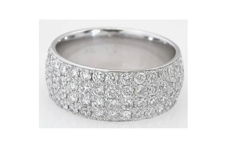 2.6 Carat Pave Diamond Eternity Band Ring Choice Of Metals