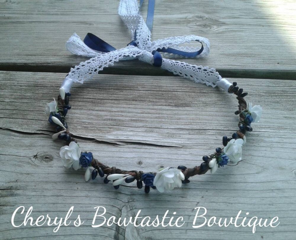 Flower Girl Headband, Crown, Floral Infant Wedding Bridal Crown