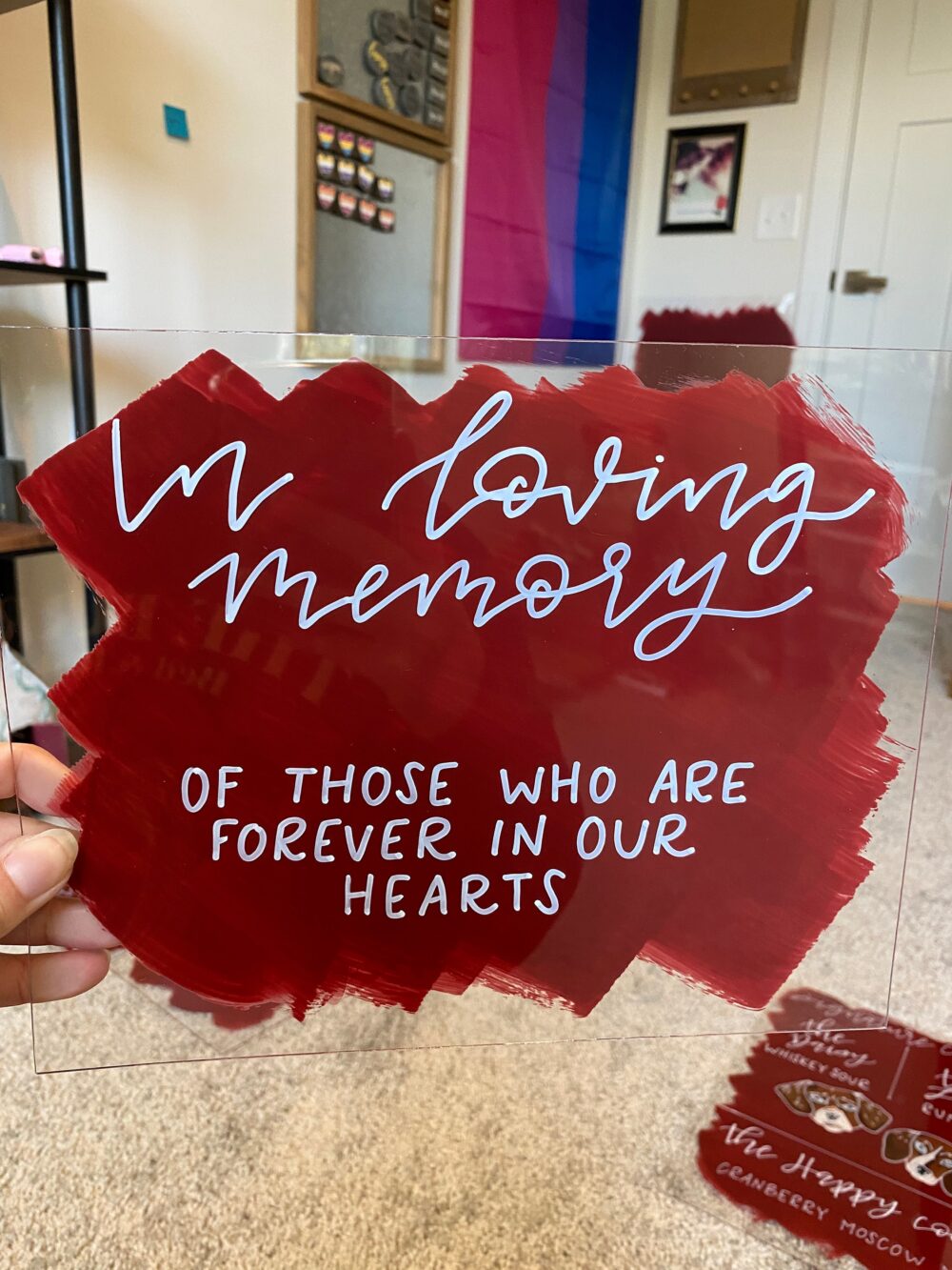 In Loving Memory Acrylic Wedding Sign, Memorial Acrylic Wedding Signs, Decor Calligraphy Signs
