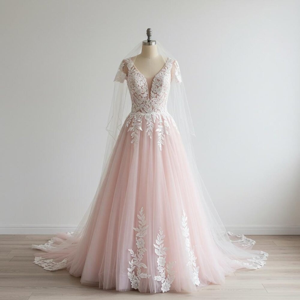 Colored Wedding Dresses | Custom Made Unique Wedding Gowns Color Bridal Gown Pink Dress