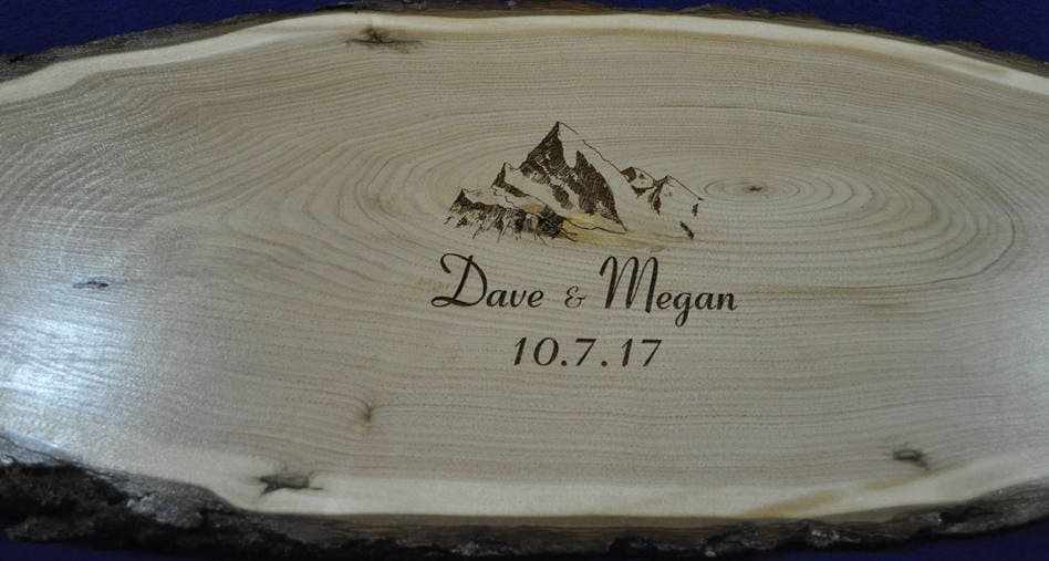 Wedding Signs ~ Guest Book Wood Slab Tree Slice Alternative Mountains Weddings For