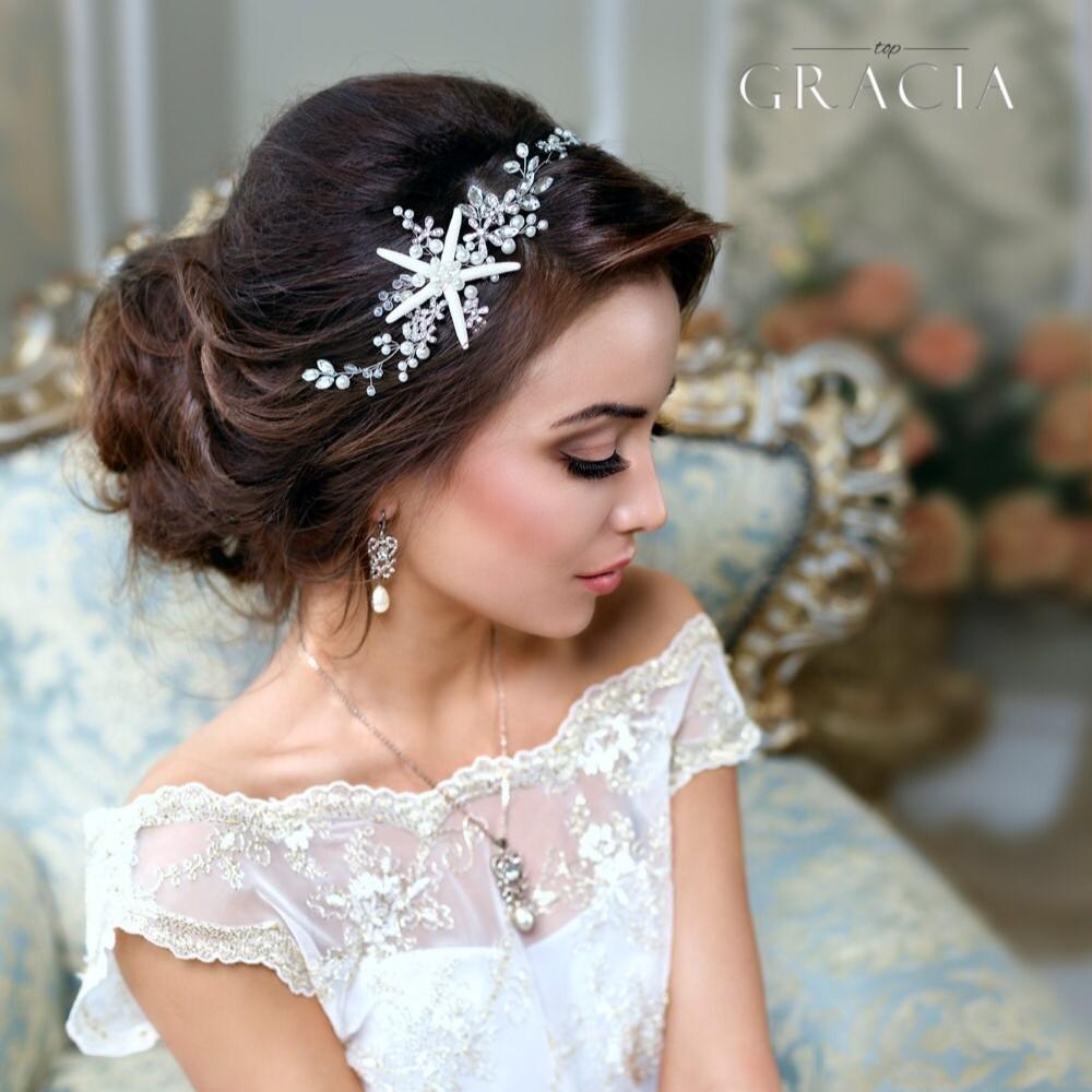 starfish Headpiece Beach Wedding Hair Accessories Crown Bridal Headband Tiara Mermaid Hairpiece