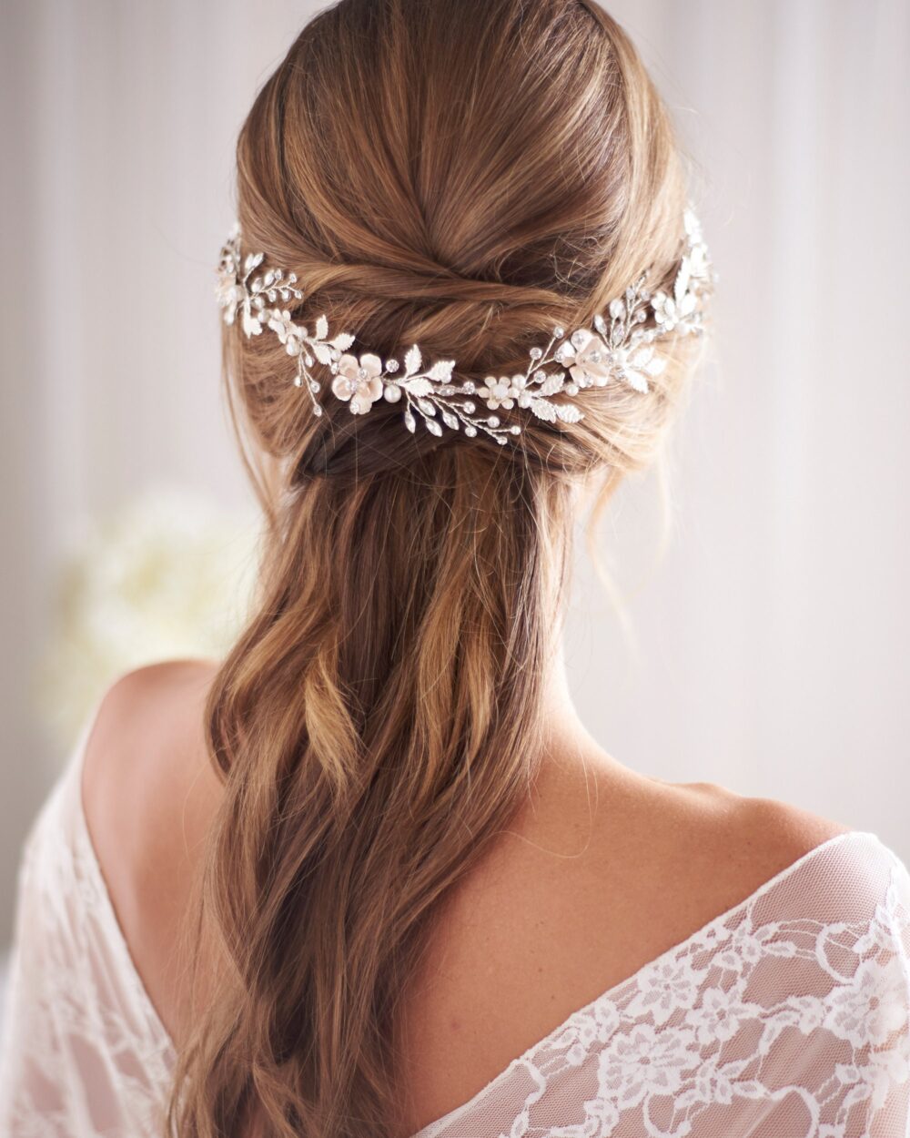 Floral Wedding Headpiece, Bridal Hair Vine, Headpiece ~ Ti-3383