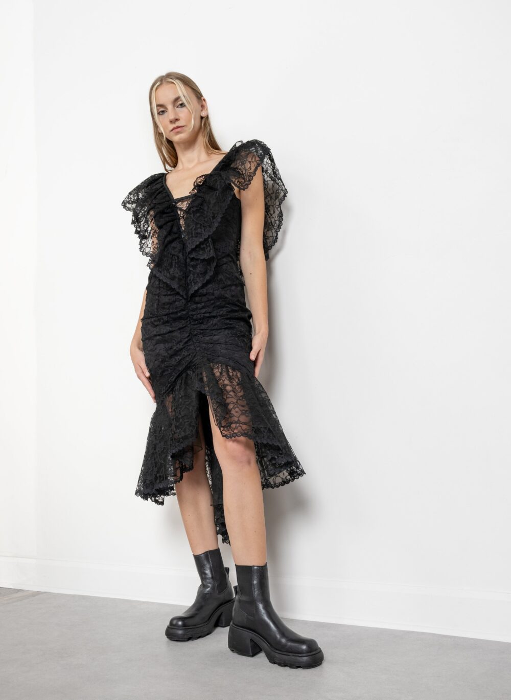 Black Prom Dress Vintage 80's Sequined Sleeveless Mini Backless Rhinestones Tulle/Extra Small