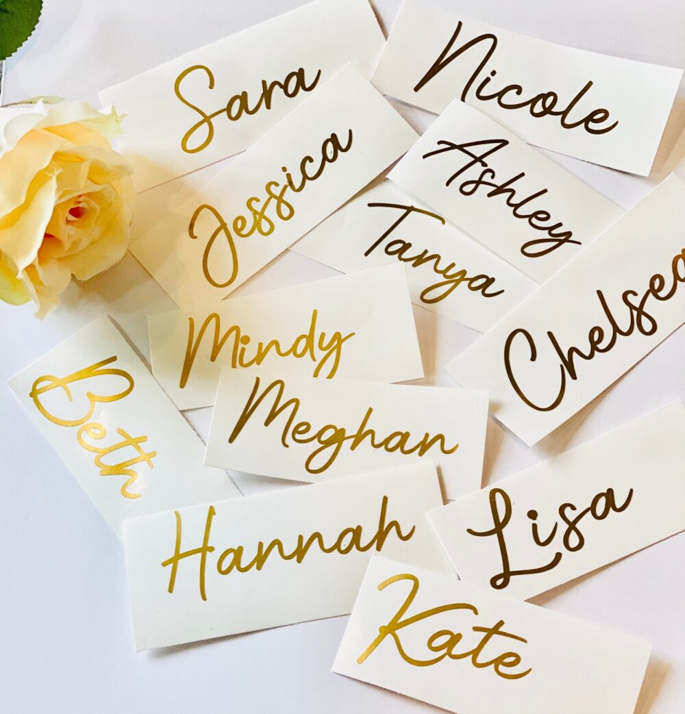 Wedding Decals, Custom Bridesmaid, Proposal Box Decal, Personalized Name Sticker
