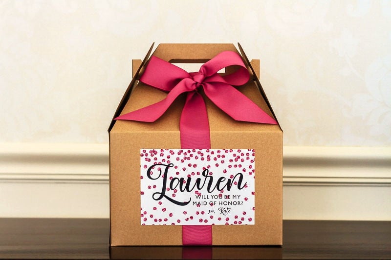 Bridesmaid Proposal Box - Maid Of Honor Bridal Party Gift Will You Be My Wedding