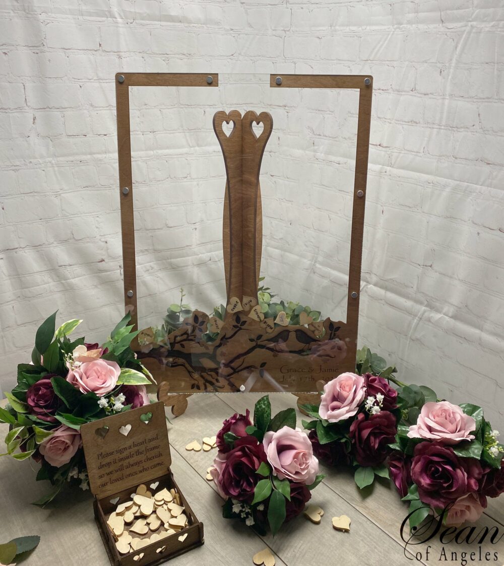 Wedding Guest Book Alternative, Book, Love Birds Alternative Drop Box Seanofangeles