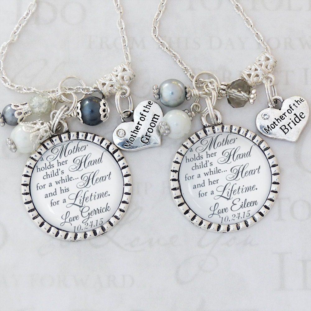 Wedding Gifts For Parents - Mother Of The Bride Gift - Groom Gift -Personalized - A Holds Her Child's Heart - Date