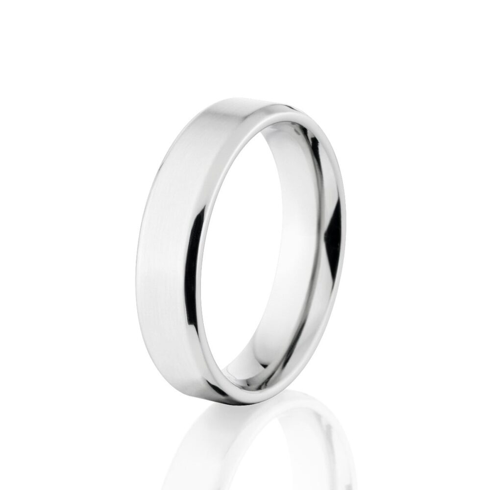 Cobalt Wedding Rings, Mens Bands, Comfort Fit Ring Cob-5Ft-B