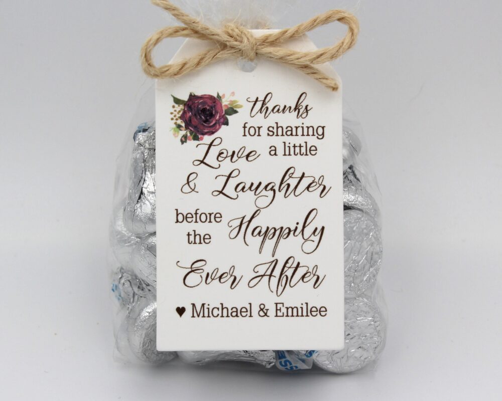 Burgundy Rehearsal Dinner Favor Kit | Love Laughter Happily Ever After Wedding Favor Kits, Diy Idea