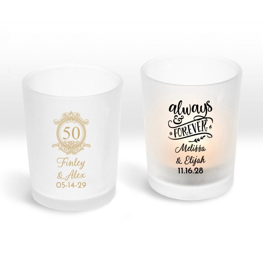 24 Pcs Wedding Anniversary Personalized Votive Candle Holder Favors Party Favor - Mae71