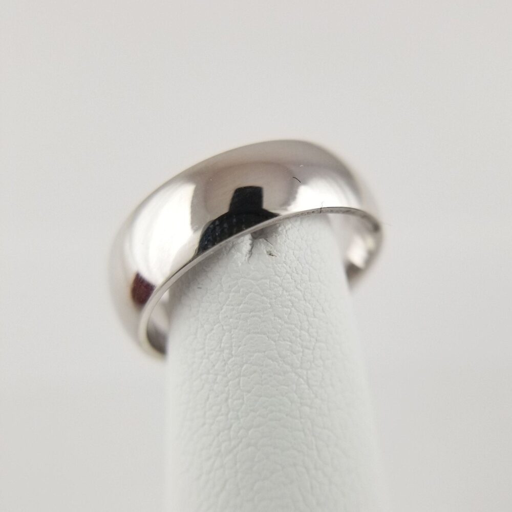 6mm Sterling Silver 925, Solid, Domed, Shiny, Classic, Simple Plain Wedding Band. Comfort Fit. Gift For Him.u.s.a. Made. Sizes 4-13. #960