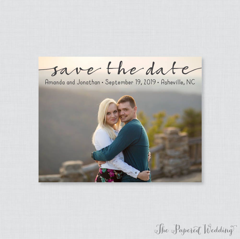 Printable Or Printed Photo Save The Date Cards - Casual, Modern Our For Wedding, Casual Picture 107