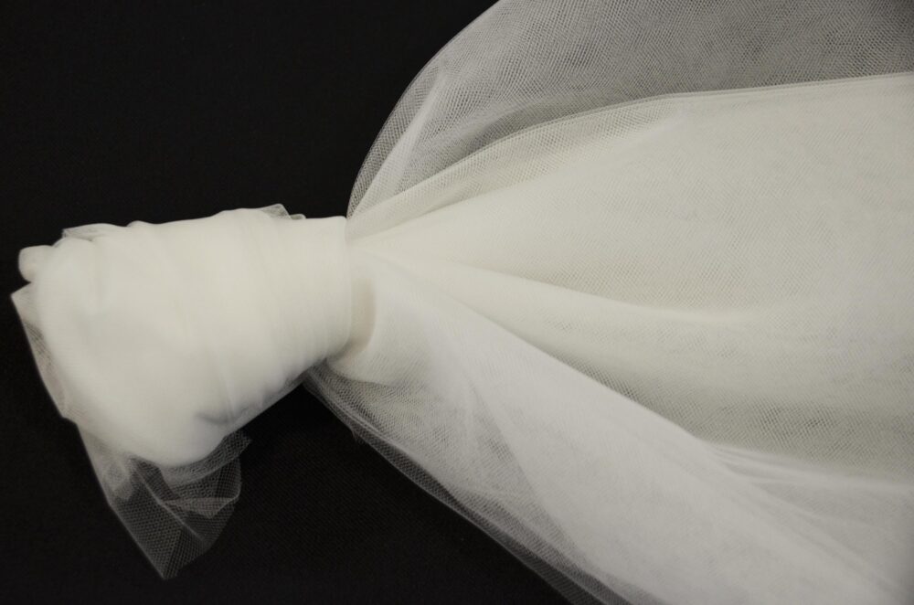 Off White 108" Wide Bridal Tulle Fabric | 50 Yard Rolls 100% Nylon Illusion Veils & Decor