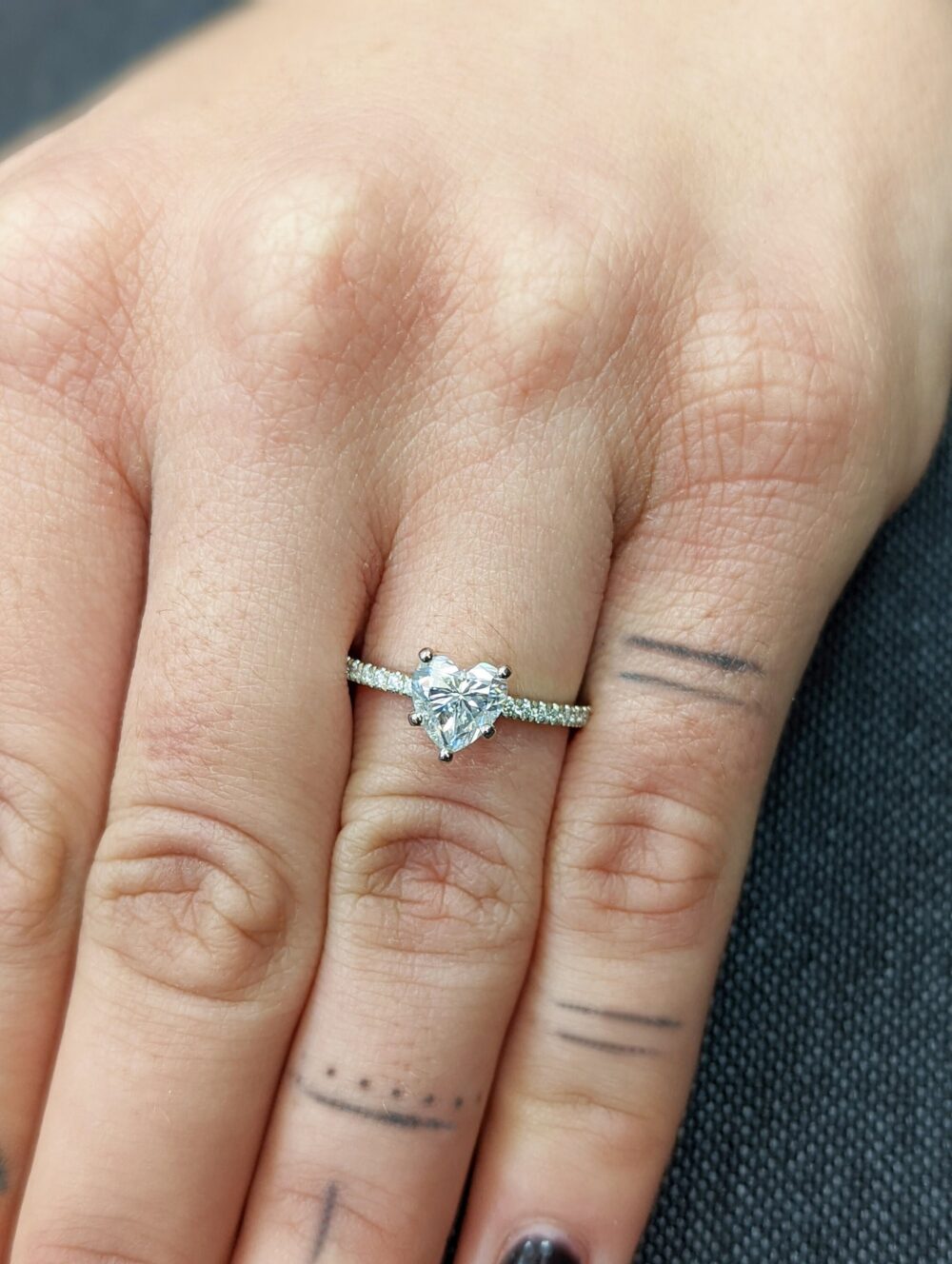 14K Solid Gold Engagement Ring /1.5Ct Heart Moissanite Diamond Wedding Ring/Moissanite Ring/stack Ring/Promise Ring/Rose Gold