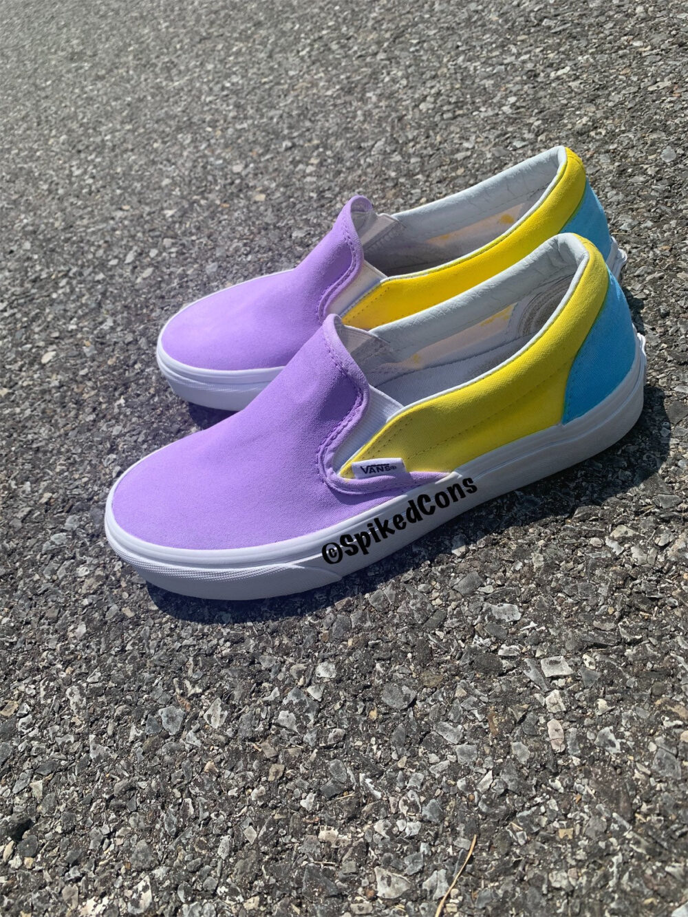 Custom Slip On Vans-Women Men Kids Toddler