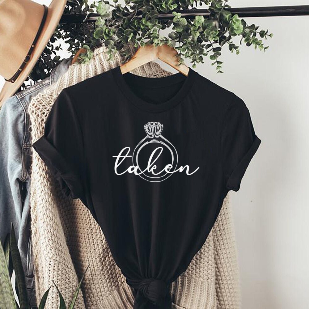 Engagement Gift For Girlfriend, Newlywed, Fiancé Tee, Bride To Be. Future Mrs, Taken Shirt. Fiancee Newly Engaged Her