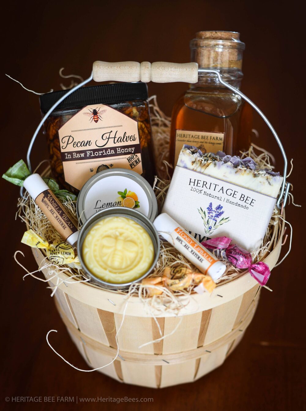 Mom Or Mother Day Gift, Unique Gift Basket ~ Raw Honey ~Handmade Soap Lip Balm Lotion Bar - The Perfect Gift