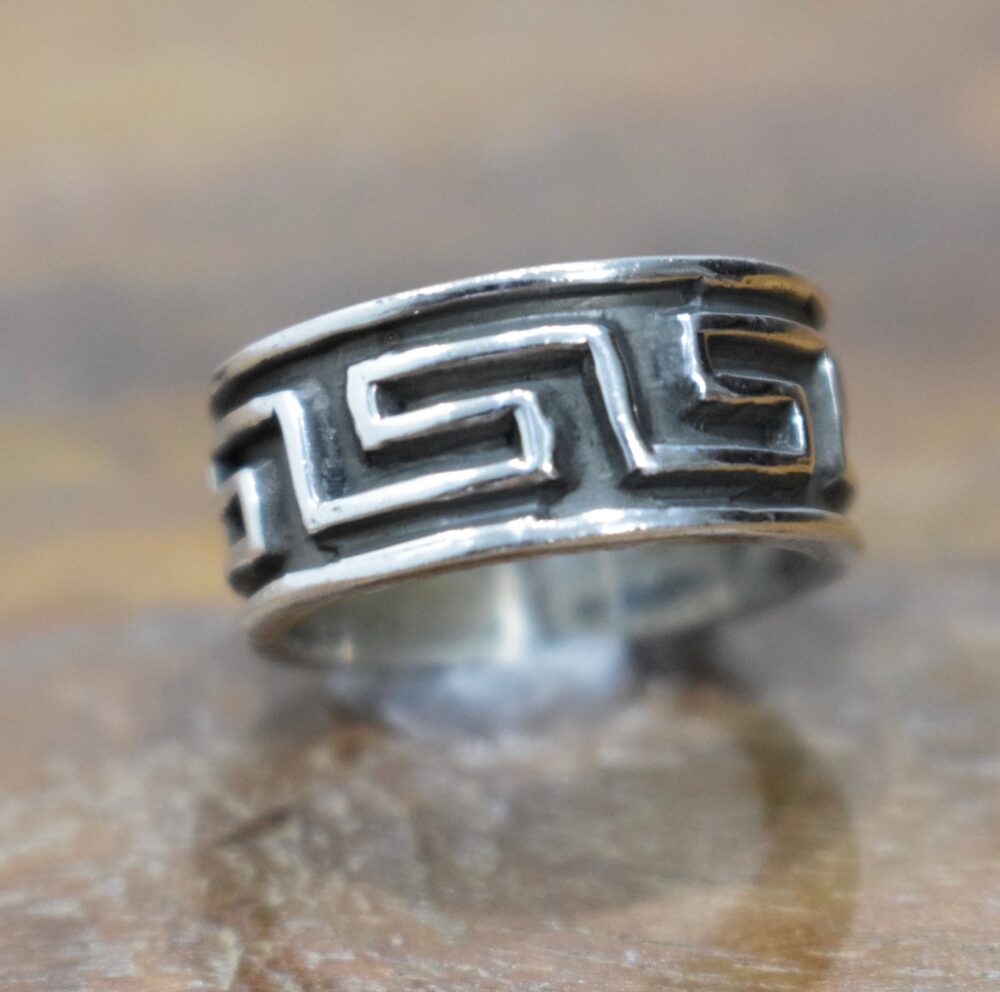 Ring Sterling Silver Etched Band