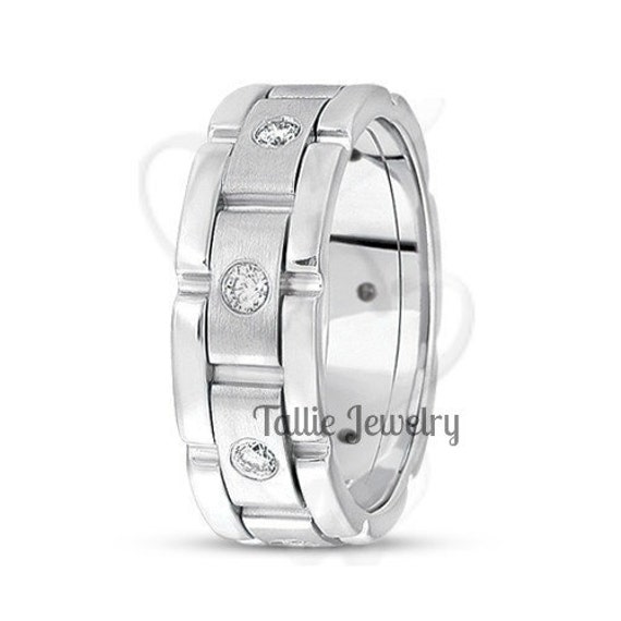 Platinum Diamond Wedding Ring, Band, Mens Rings, Ring