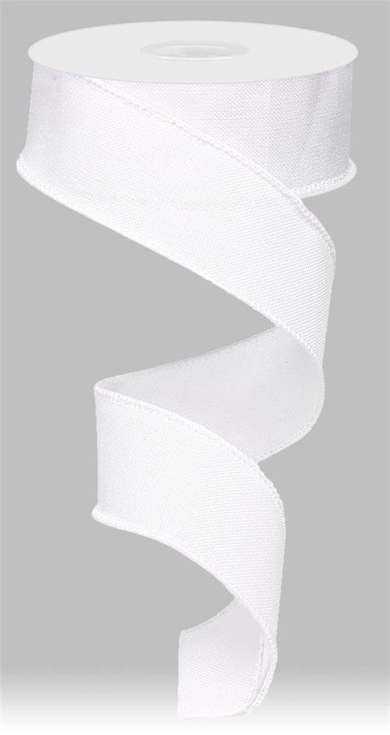 White Wired Royal Burlap Ribbon 1.5" X 10 Yard Roll Rg127827