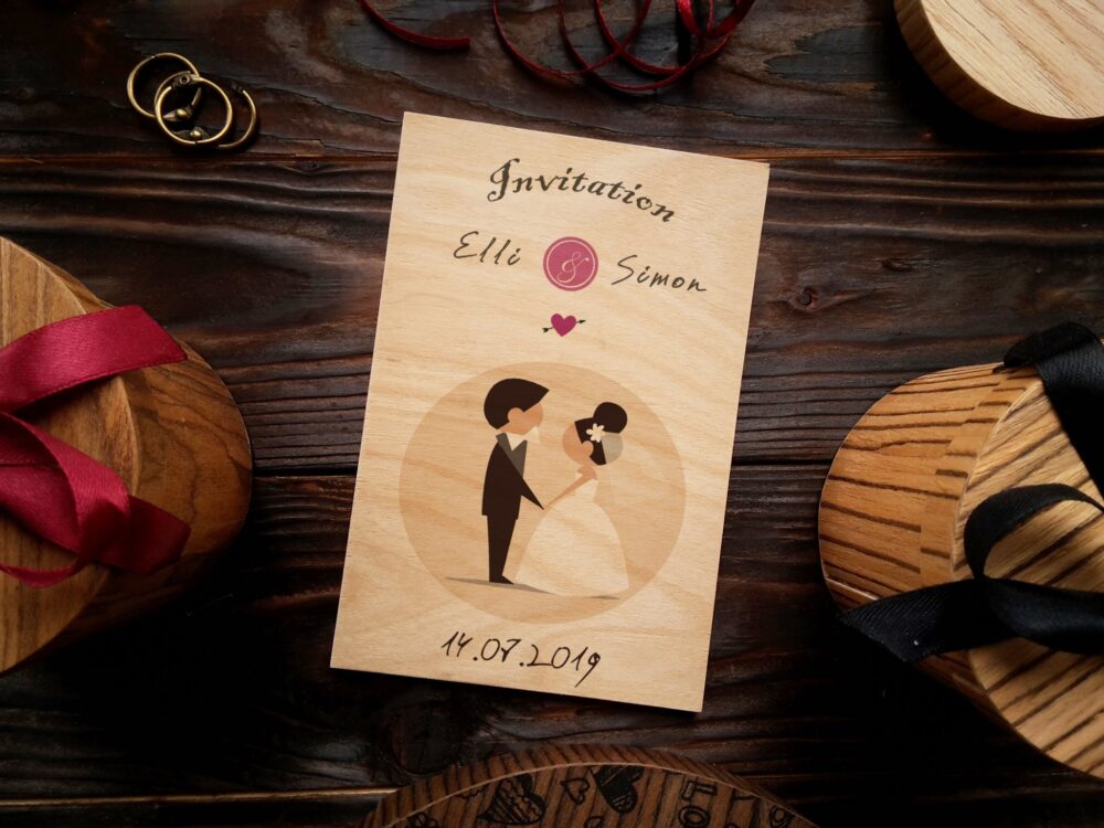 Wooden Wedding Invitation, Cards, Rustic Wood Vintage Wedding Invitation, Country Wedding, Invitation
