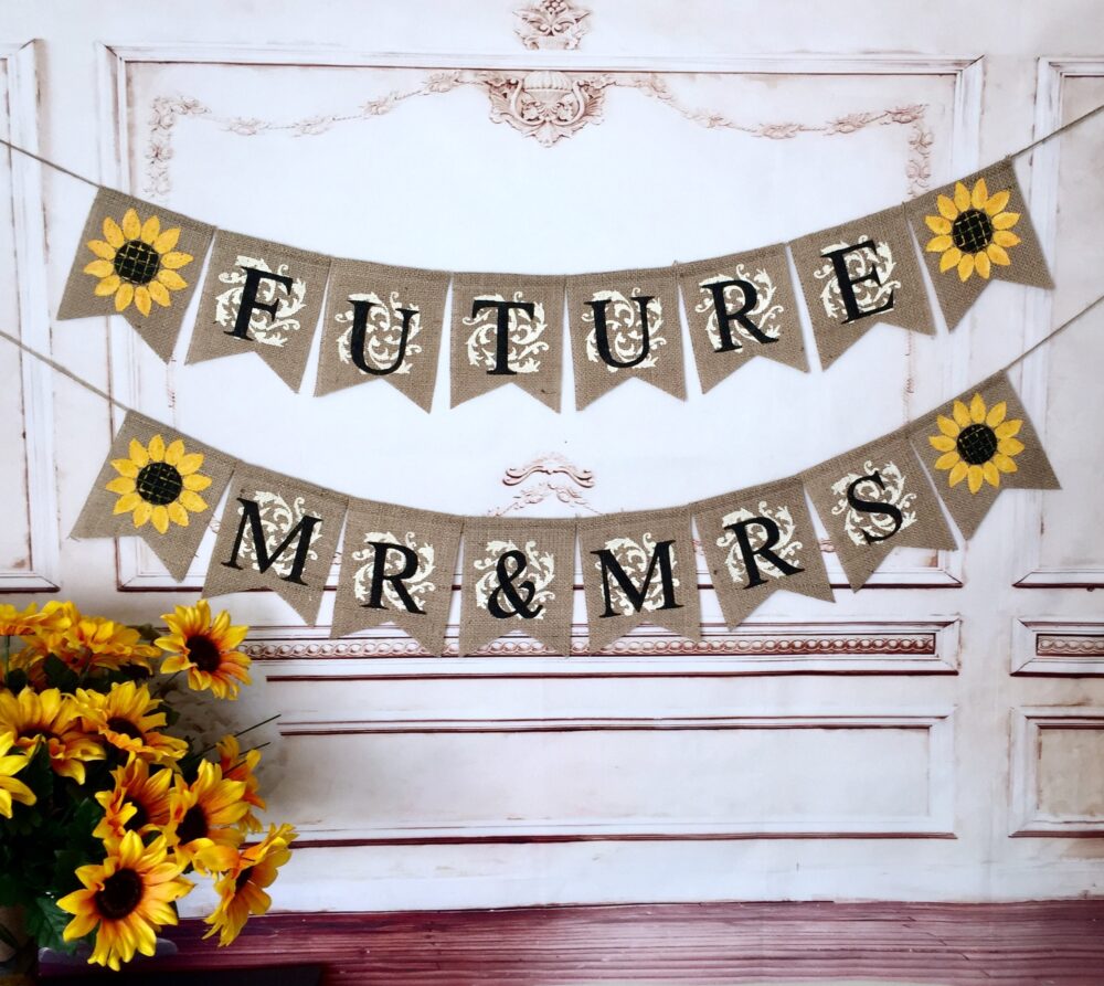 Custom Burlap Wedding Banner, Rustic Wedding Decor