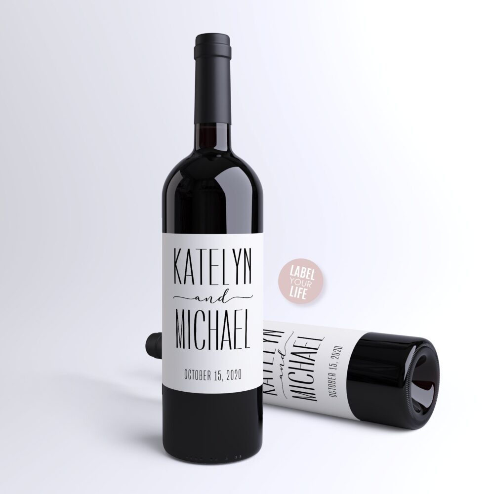 Wedding Favor Wine Labels, Thank You, Unique Gift, Custom & Champagne Engagement Party Favor