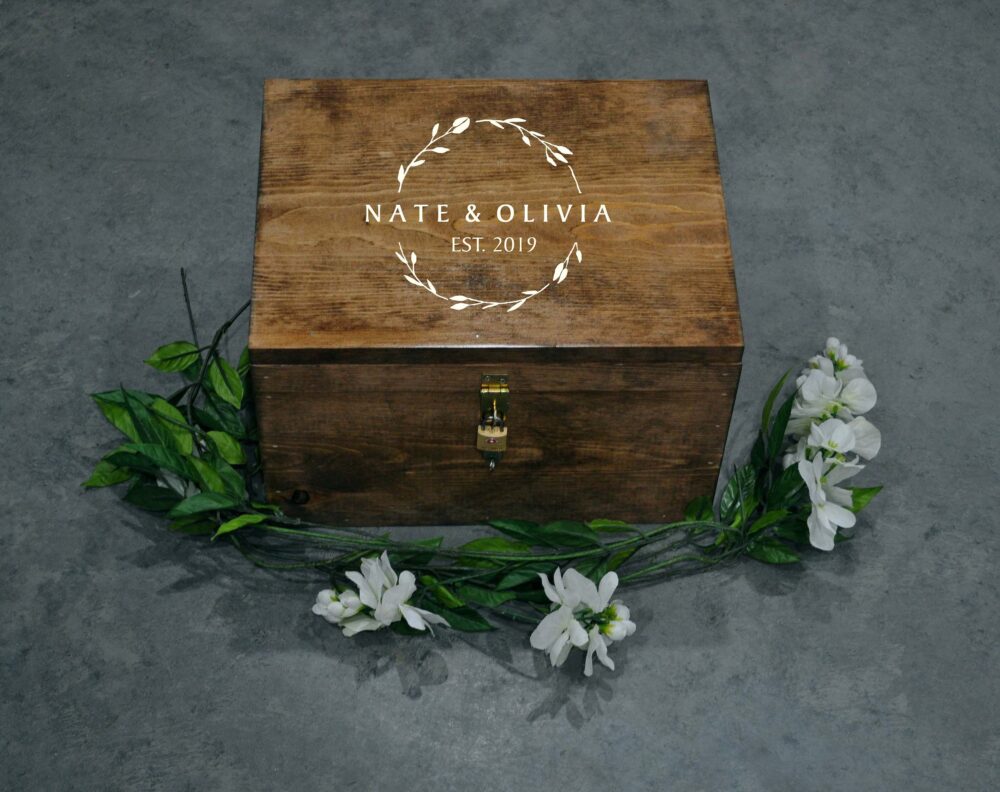 Wedding Card Box | With Lock Holder Rustic Box| Time Capsule Keepsake Boxes