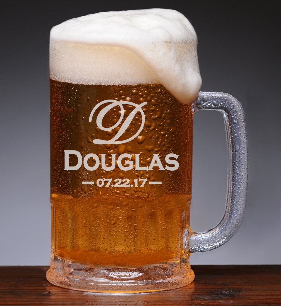 Beer Mug Wedding Favors, Gifts For Men, Personalized Groomsmen Gift, Party Mugs, Glasses, Best Man Gift