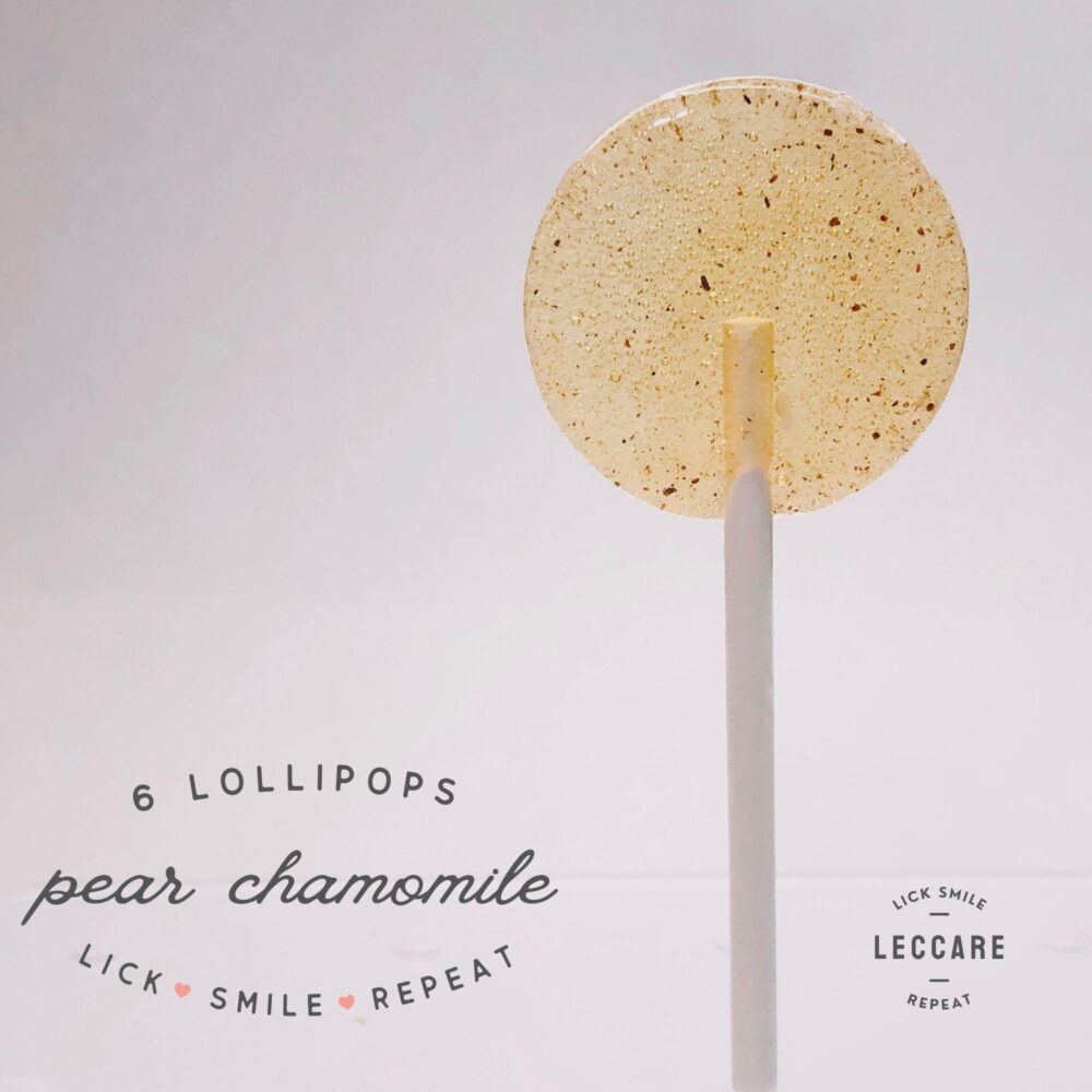 Pear Chamomile Lollipops Spring Wedding Favors, Tea Party | 6 Ct