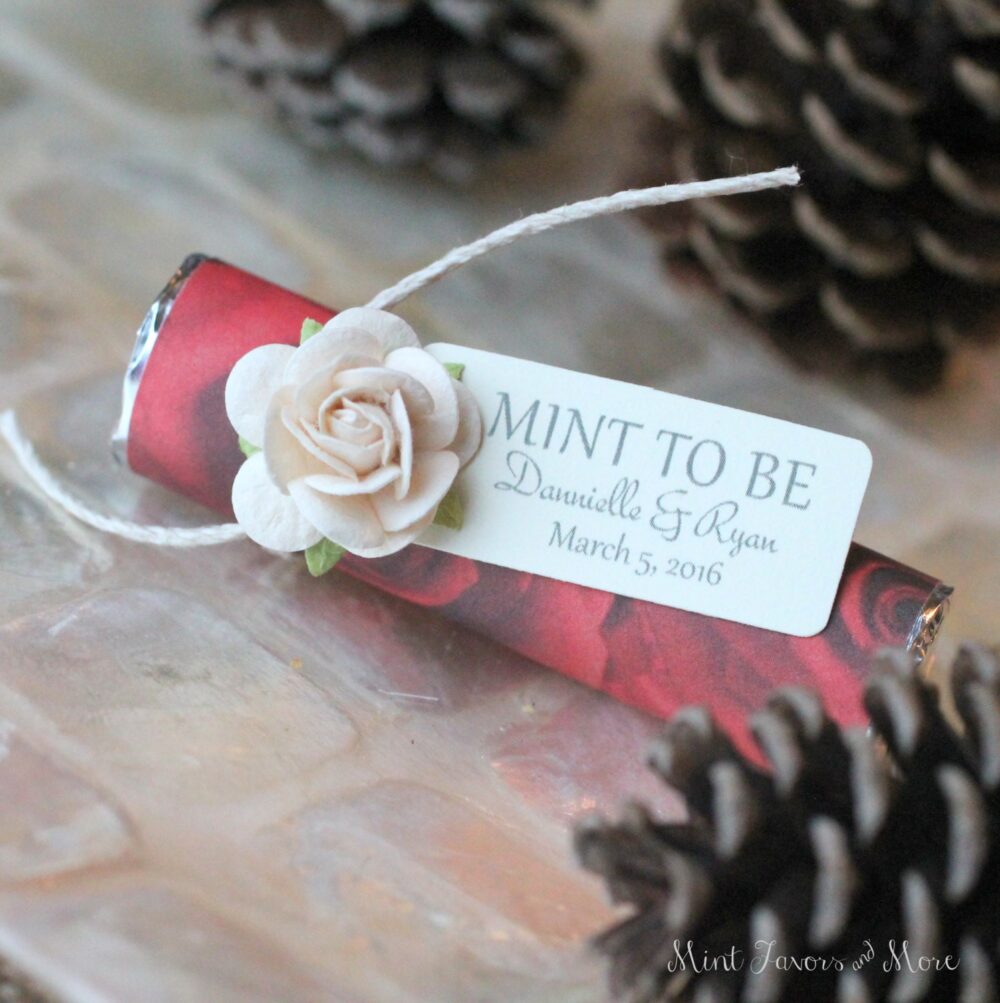 Personalized Mint Roll Wedding Favors - "Mint To Be' Set Of 24