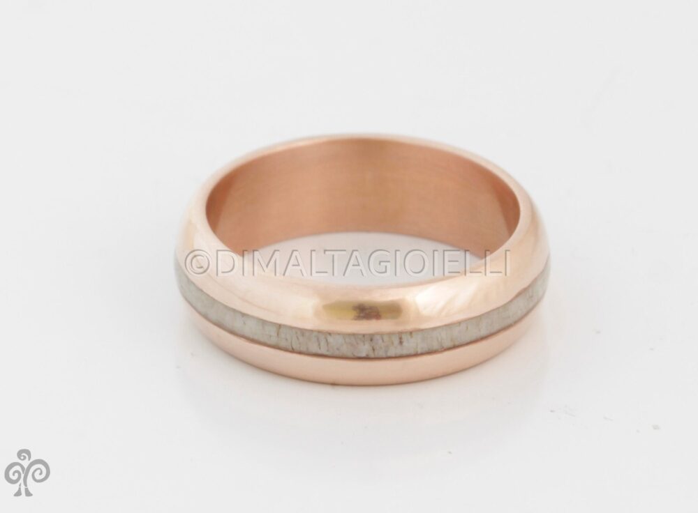 Antler Wedding Band Copper Ring Antler Mens Wedding Band Woman
