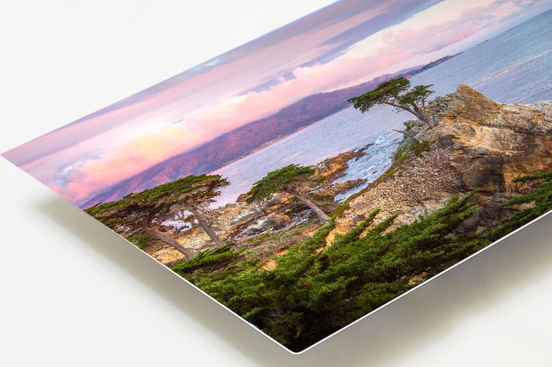 Ocean Metal Print, Monterey Panorama Art, Beach Huge California Seascape, Lone Cypress Decor, Carmel, Pebble